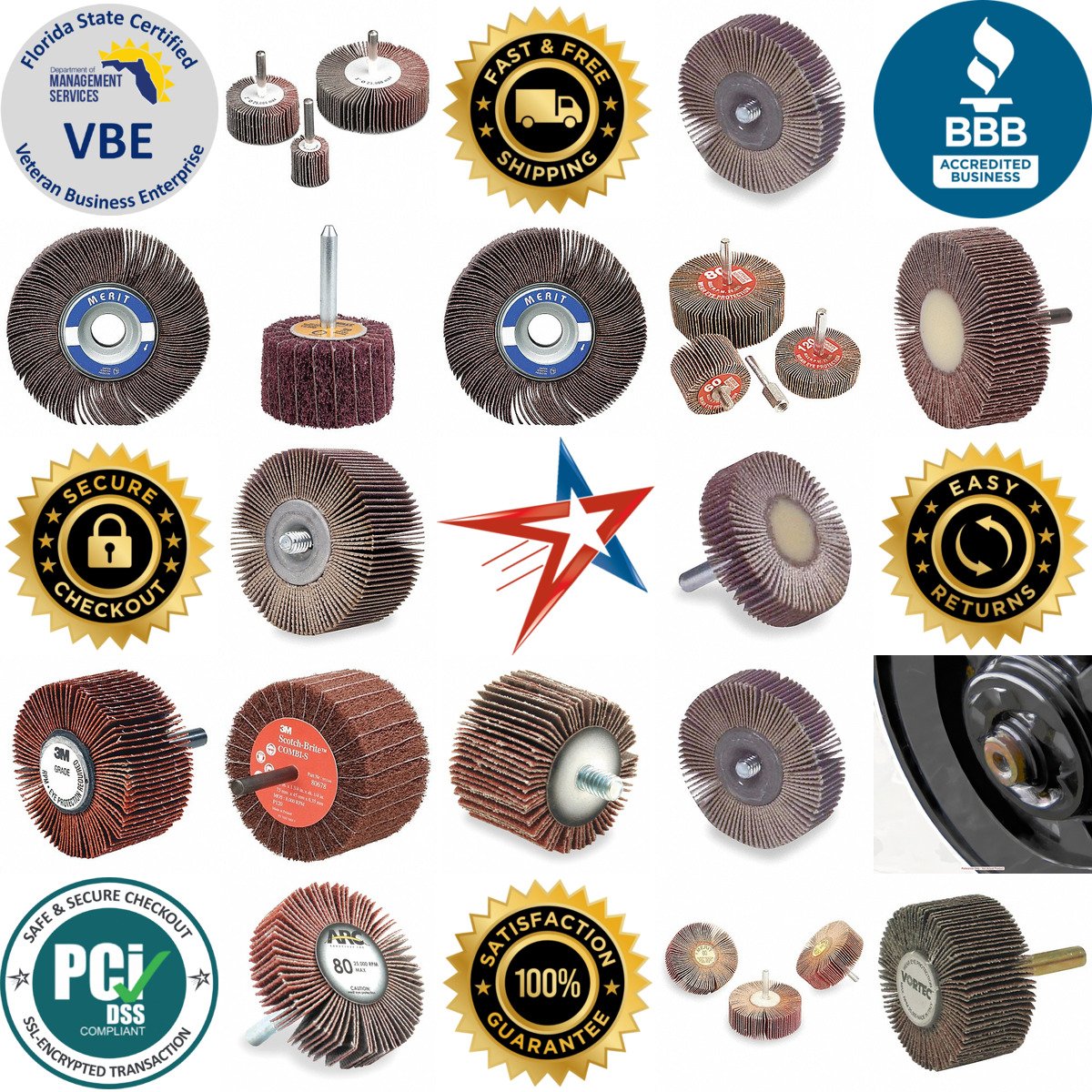 Millions of Products A selection of Mounted Flap Wheels products on GoVets