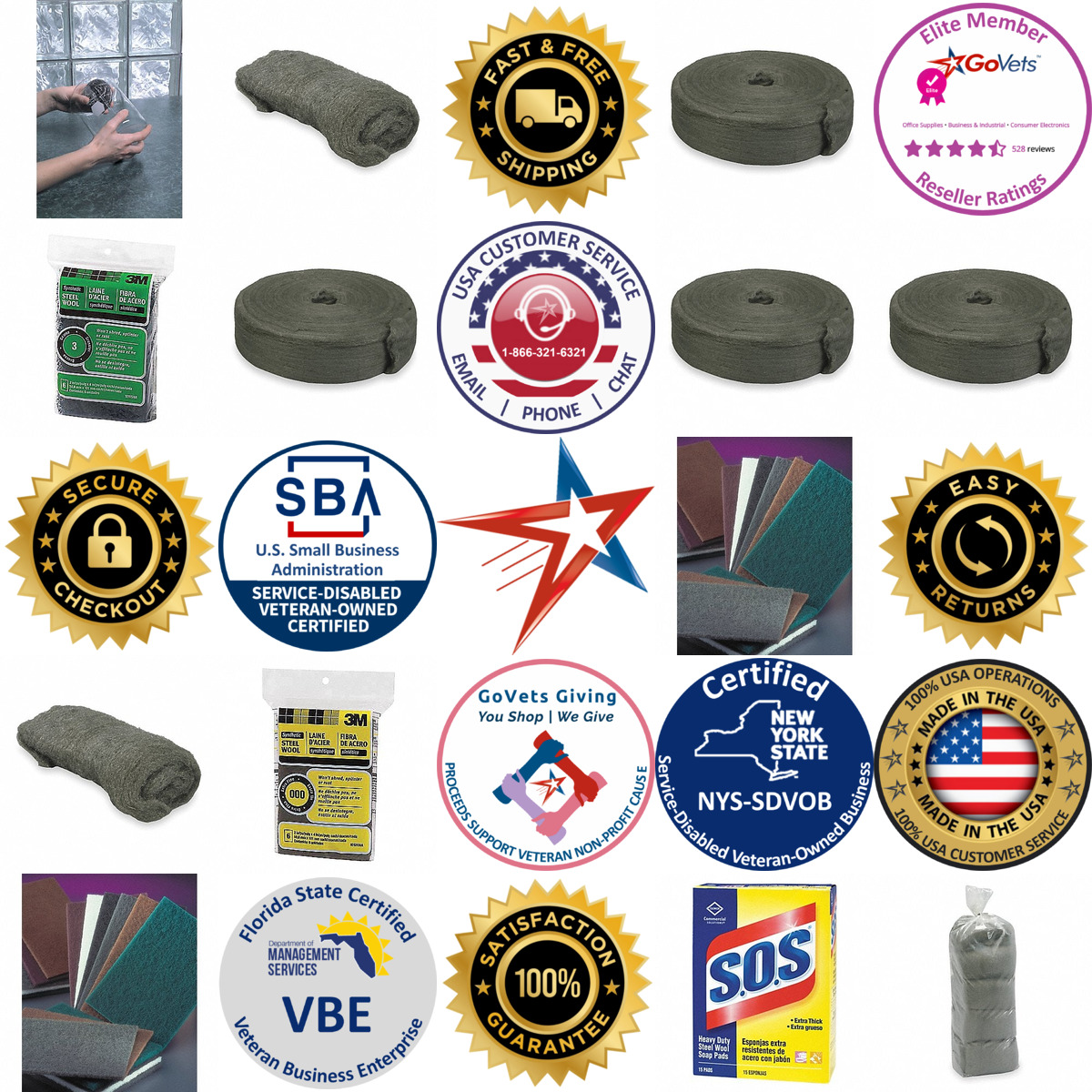 Millions of Products A selection of Steel Wool products on GoVets