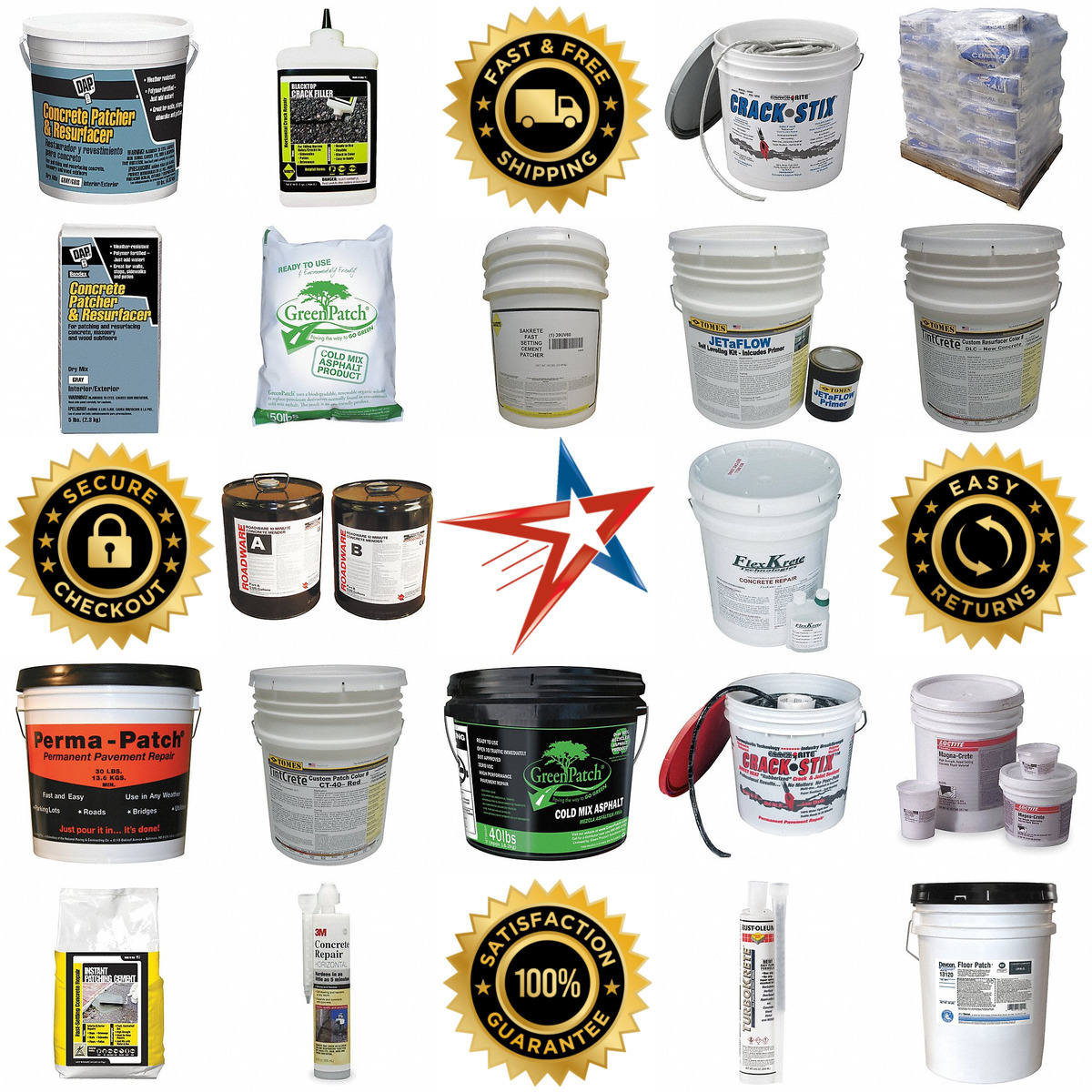 Millions of Products A selection of Concrete and Asphalt Repair products on GoVets