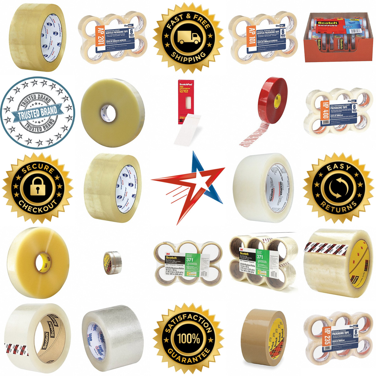 Millions of Products A selection of Packaging Tape products on GoVets