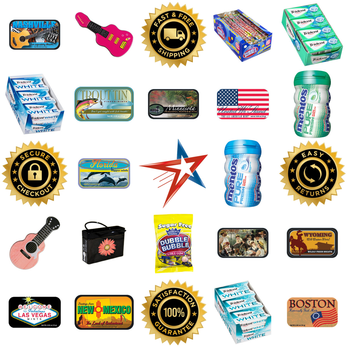 Millions of Products A selection of Gum and Mints products on GoVets