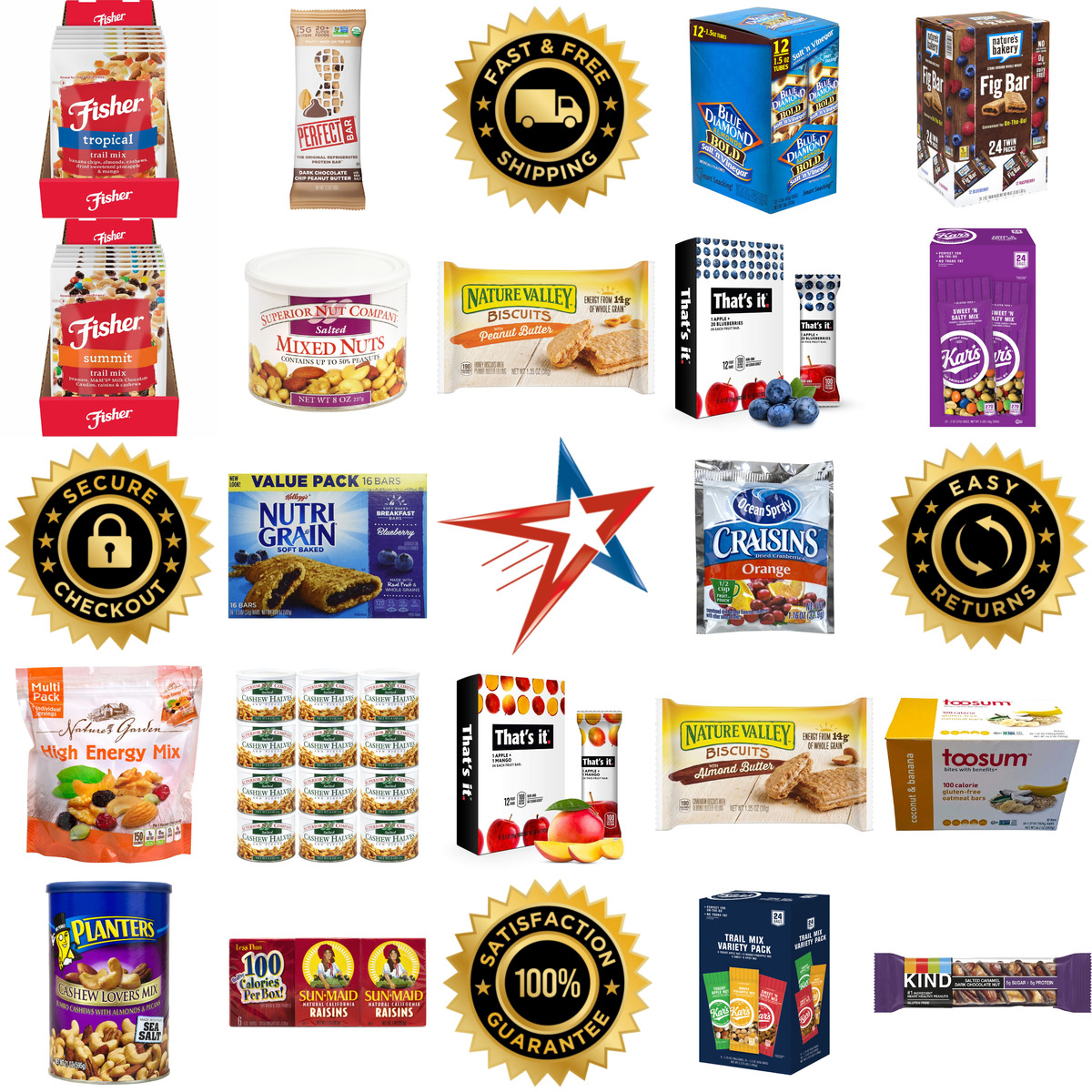 Millions of Products A selection of Nuts and Bars products on GoVets