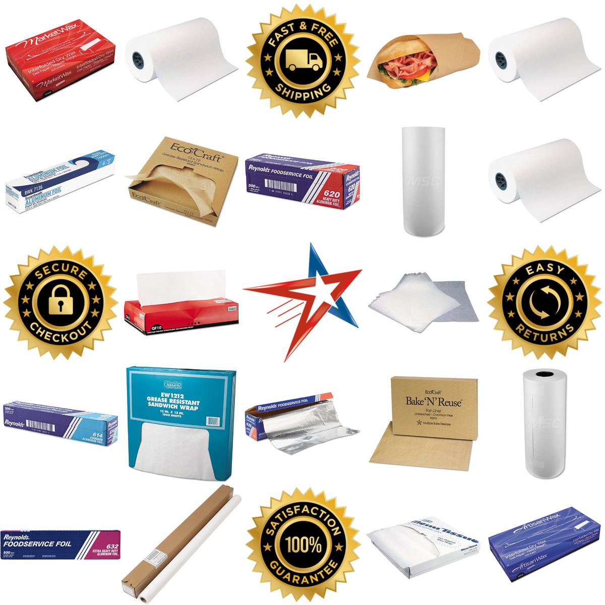 Millions of Products A selection of Foil and Plastic Wrap products on GoVets
