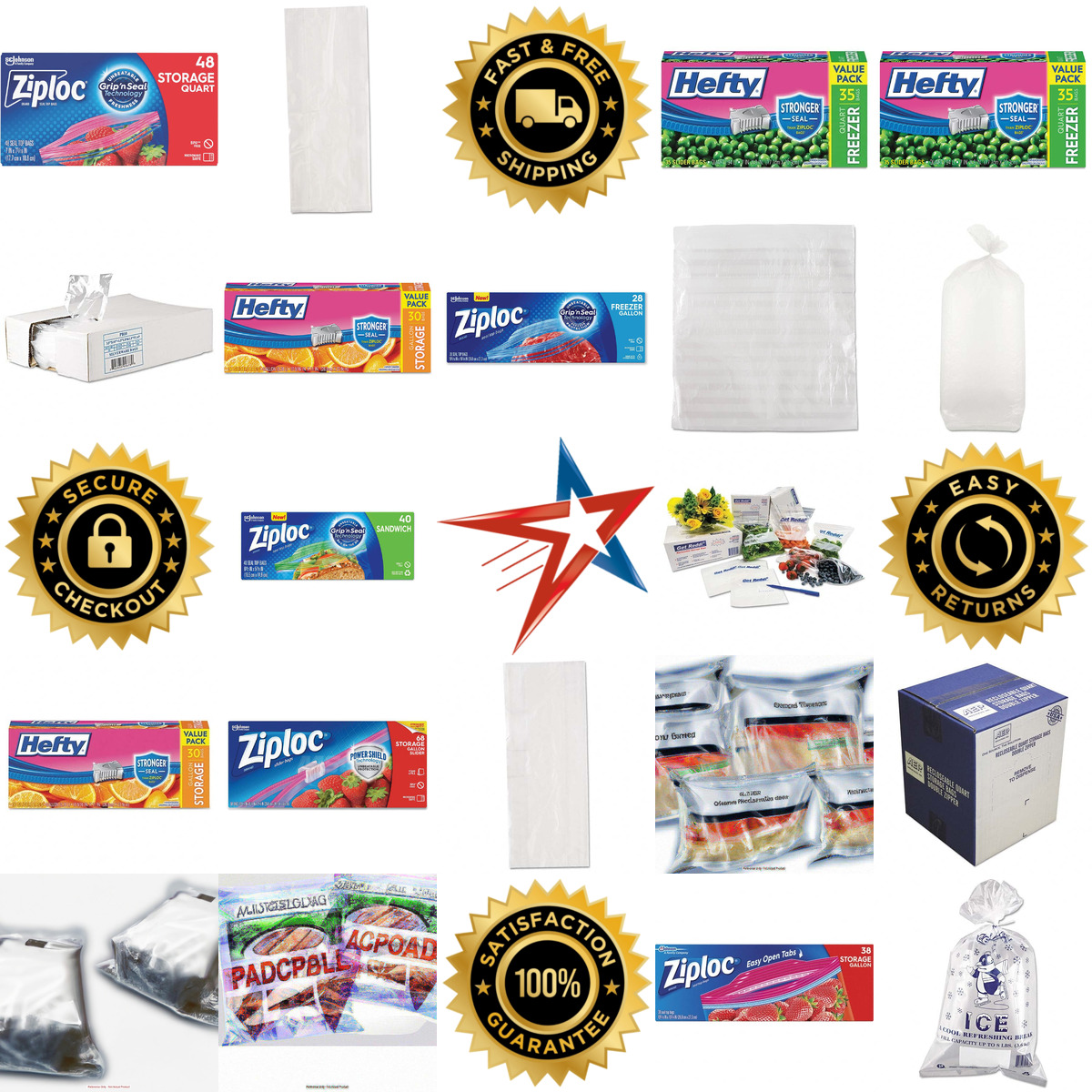 Millions of Products A selection of Reclosable Food and Sandwich Bags products on GoVets