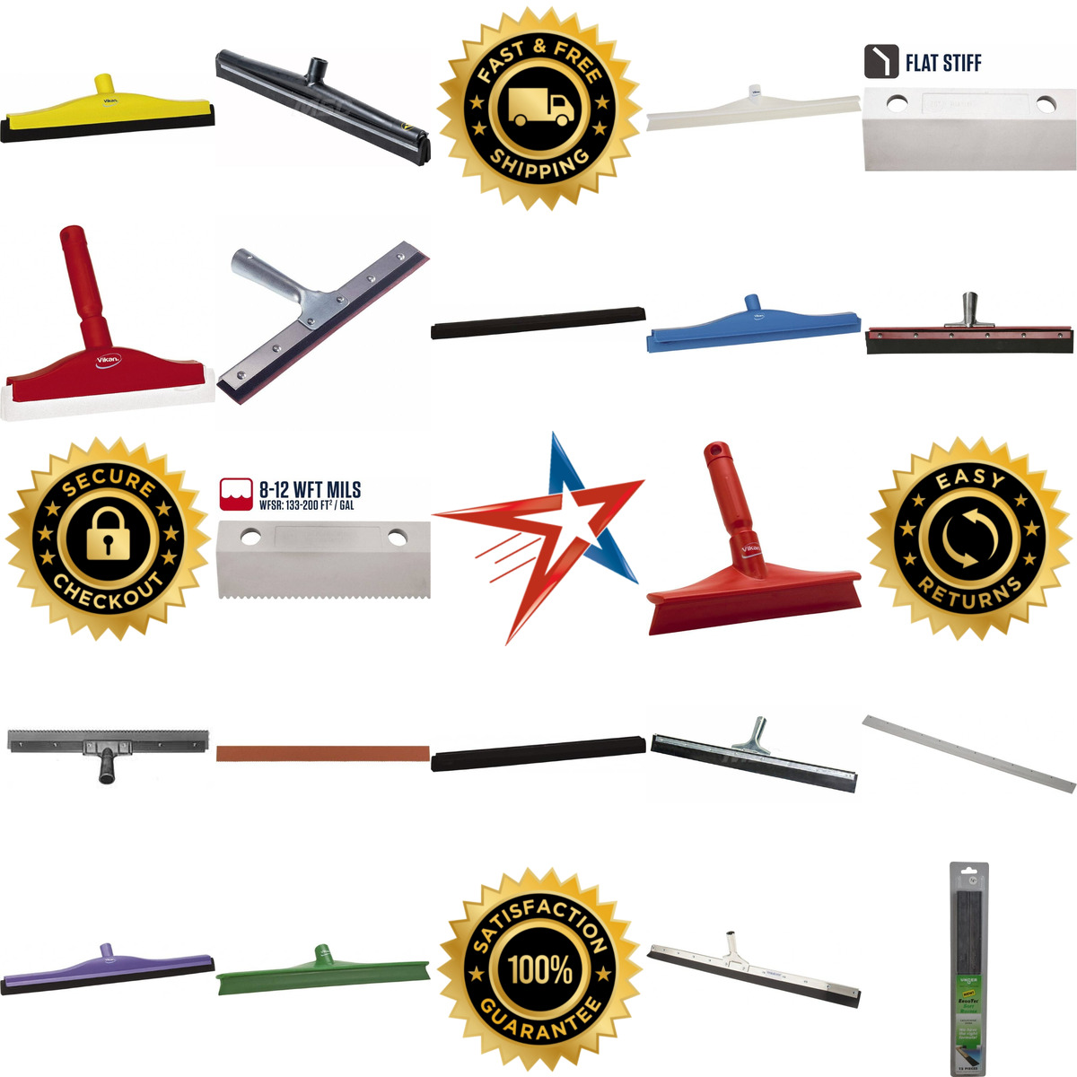 Millions of Products A selection of Squeegees Frames and Refills products on GoVets
