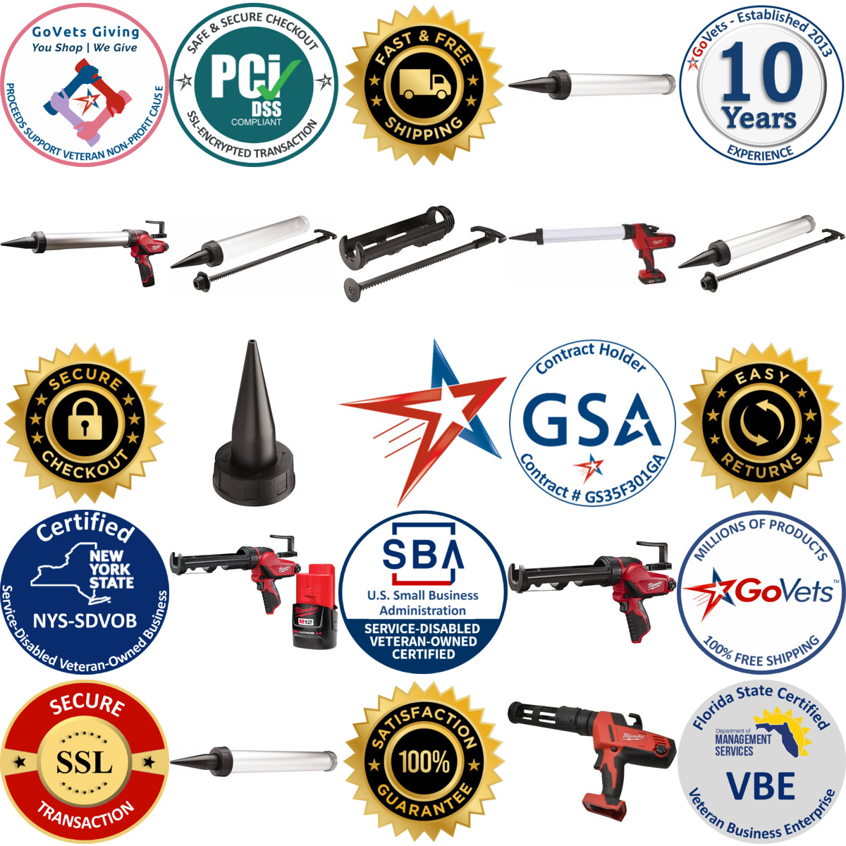 Millions of Products A selection of Milwaukee Tool products on GoVets