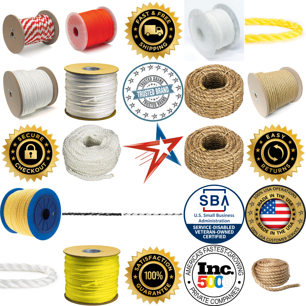 Millions of Products A selection of Rope products on GoVets