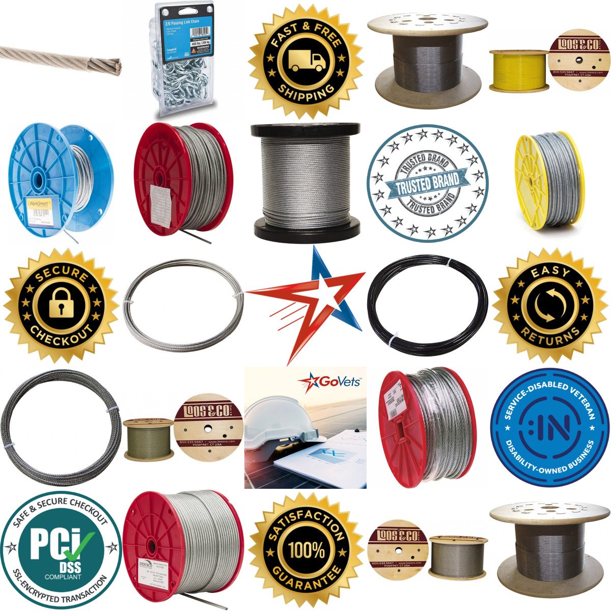 Millions of Products A selection of Wire Rope and Cable products on GoVets