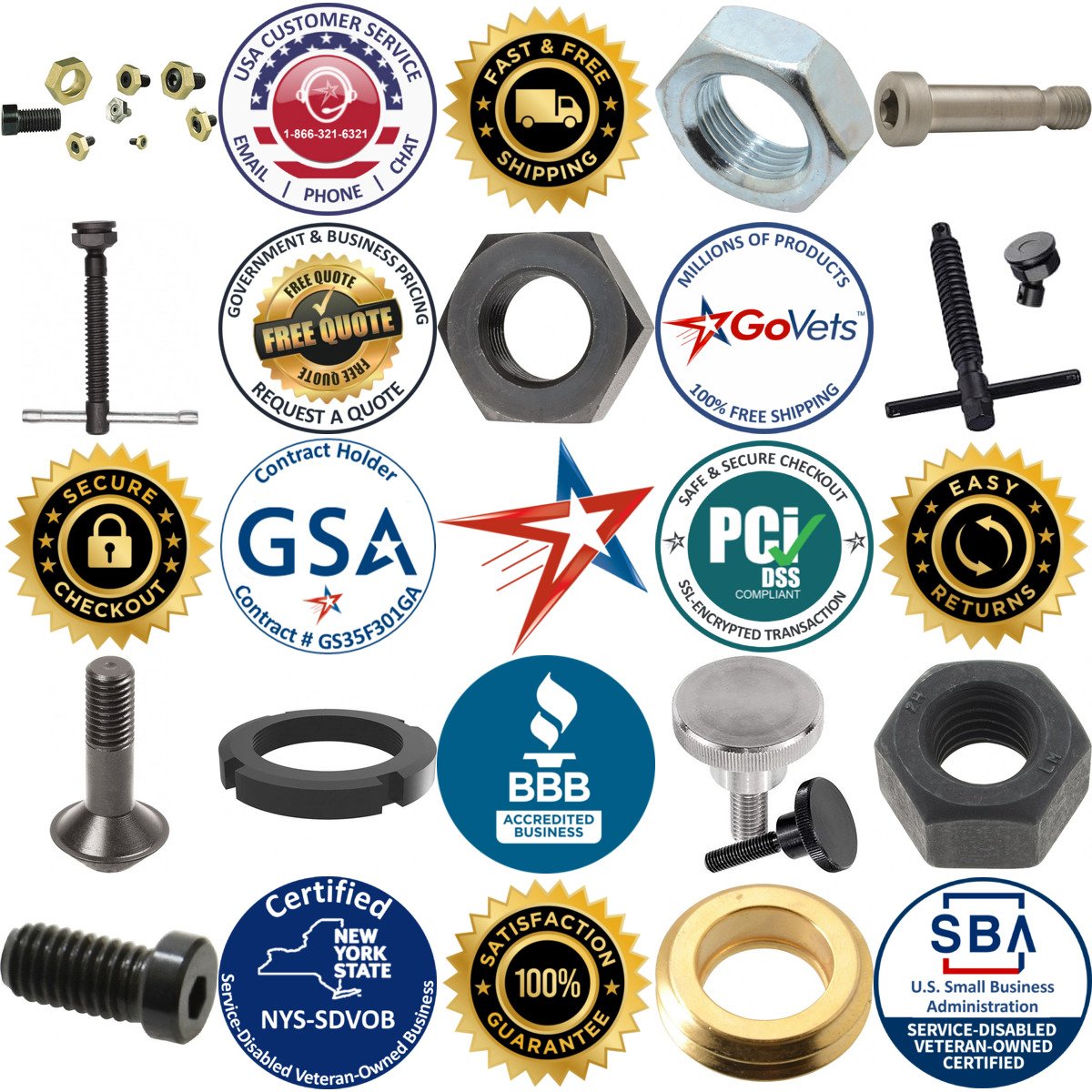 Millions of Products A selection of Clamp Hardware products on GoVets