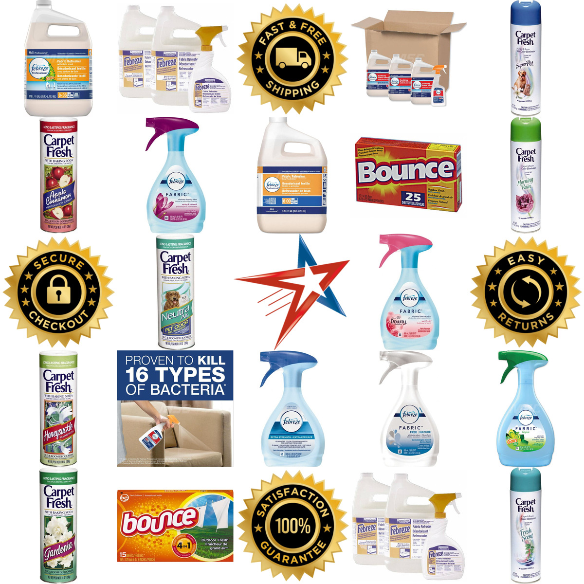 Millions of Products A selection of Fabric Refreshers and Dryer Sheets products on GoVets