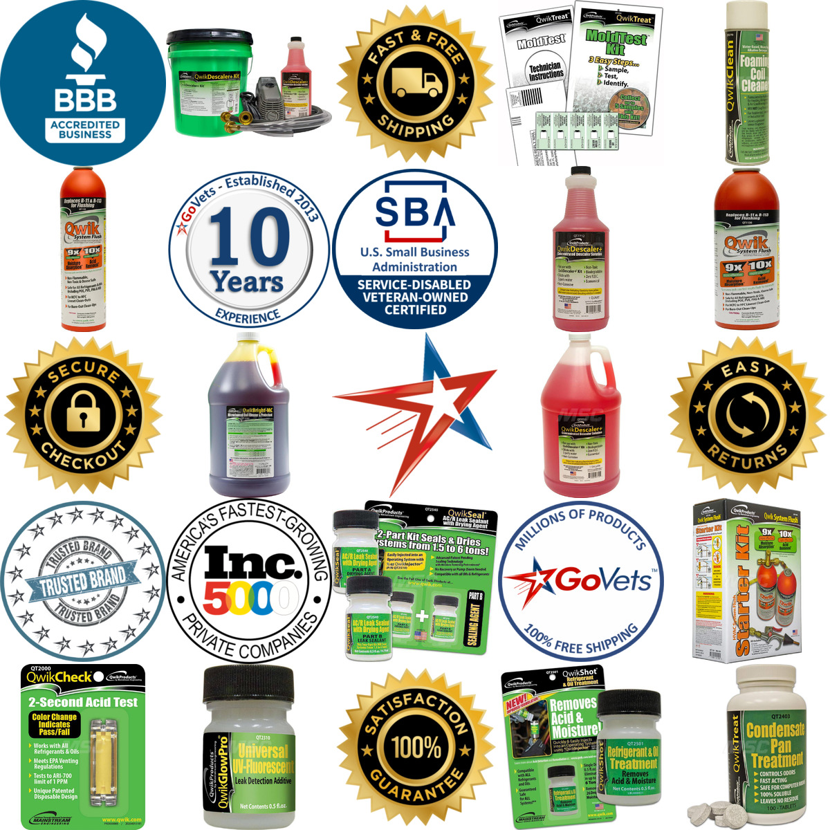 Millions of Products A selection of Qwikproducts products on GoVets