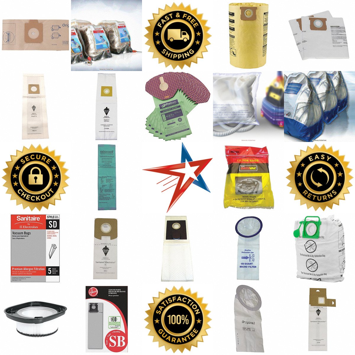 Millions of Products A selection of Vacuum Cleaner Bags products on GoVets