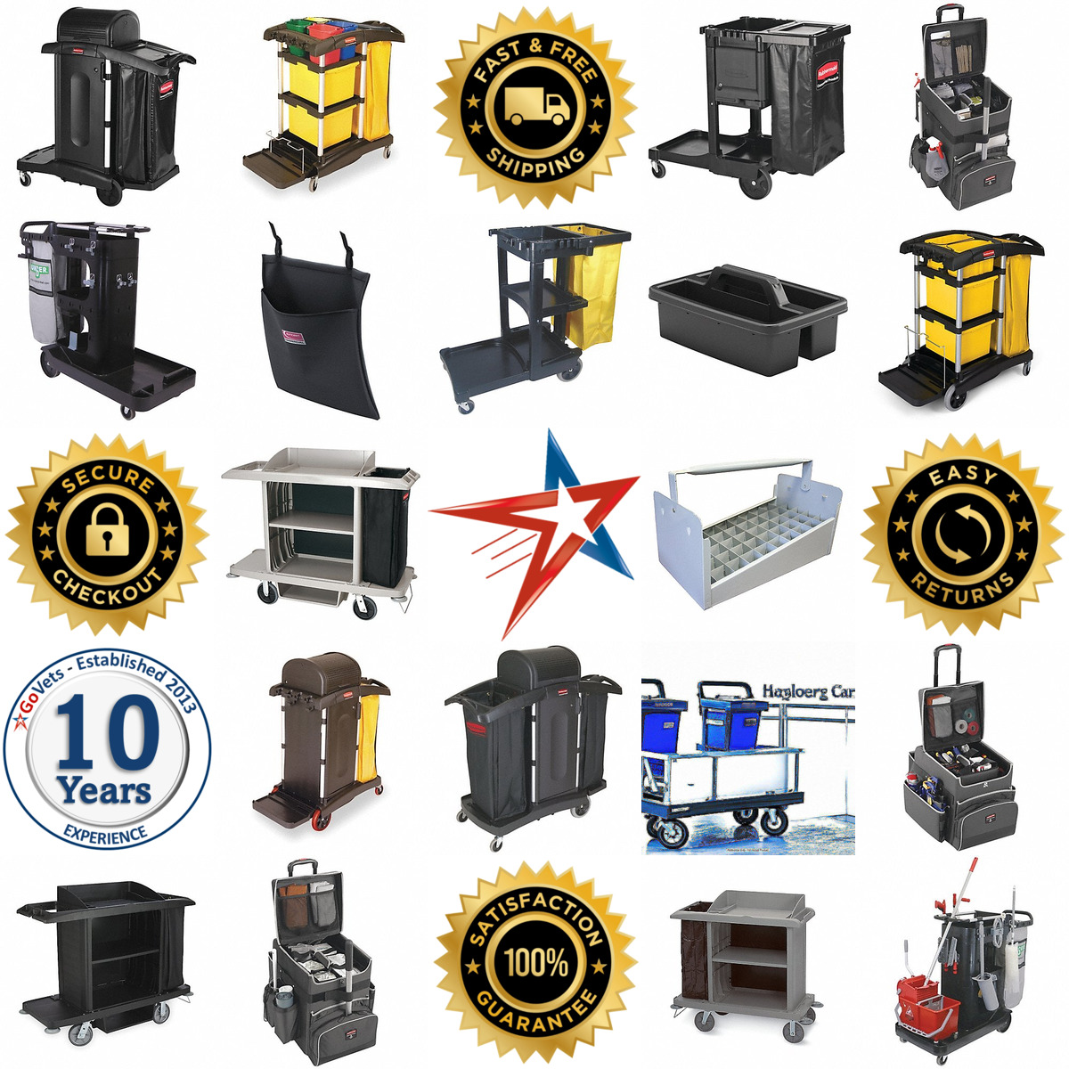 Millions of Products A selection of Janitorial and Housekeeping Carts products on GoVets