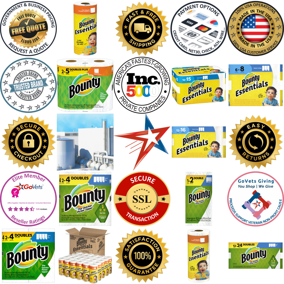 Millions of Products A selection of The Procter and Gamble Company products on GoVets