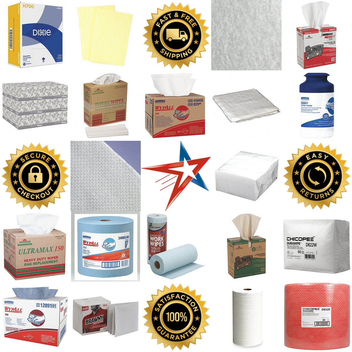 Millions of Products A selection of Disposable Towels and Dry Wipes products on GoVets