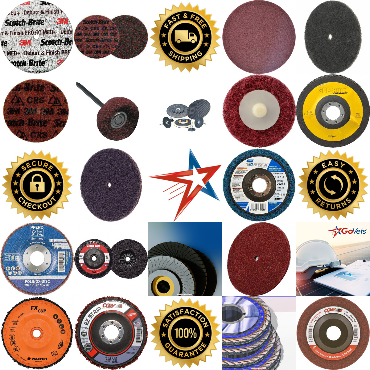 Millions of Products A selection of Deburring Discs products on GoVets