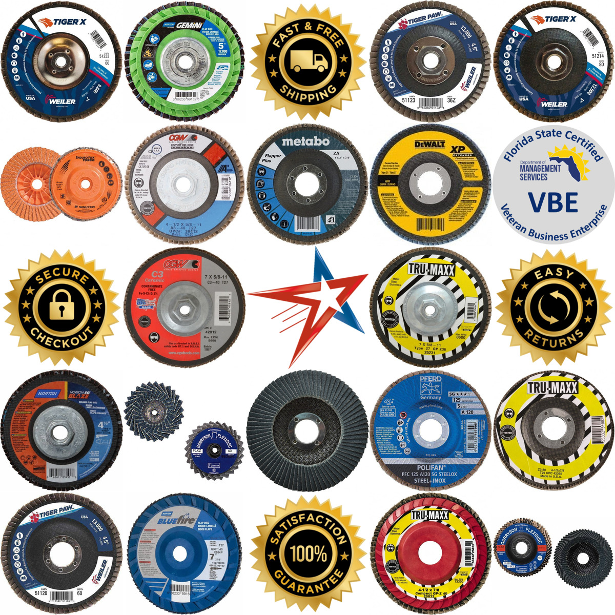 Millions of Products A selection of Flap Discs products on GoVets