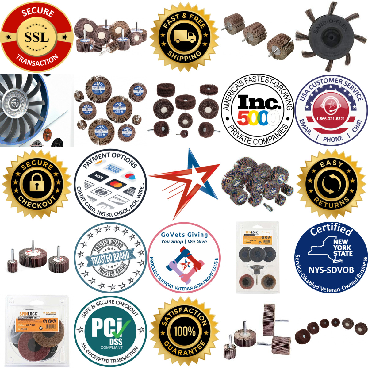 Millions of Products A selection of Flap Wheel Kits products on GoVets
