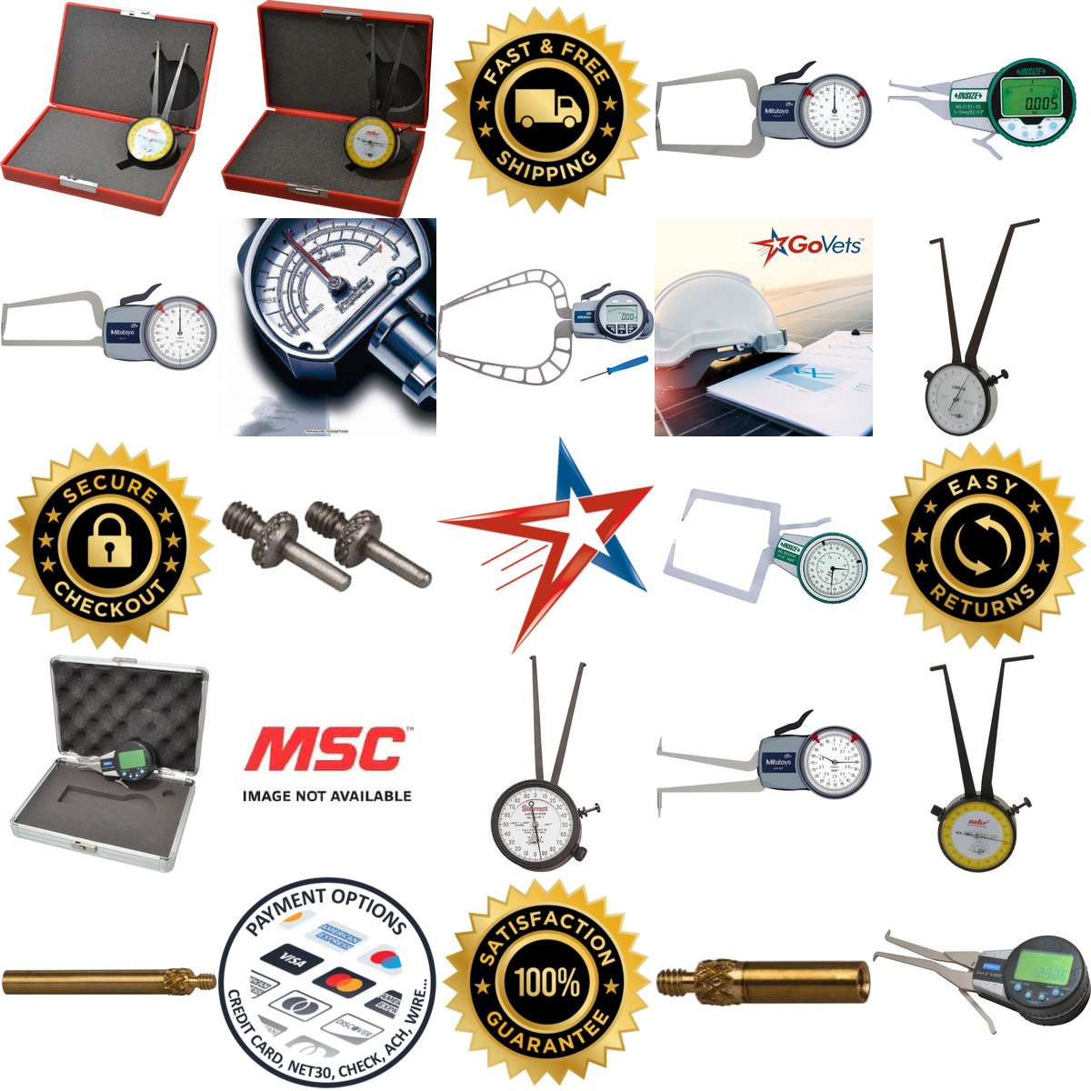 Millions of Products A selection of Caliper Gages products on GoVets