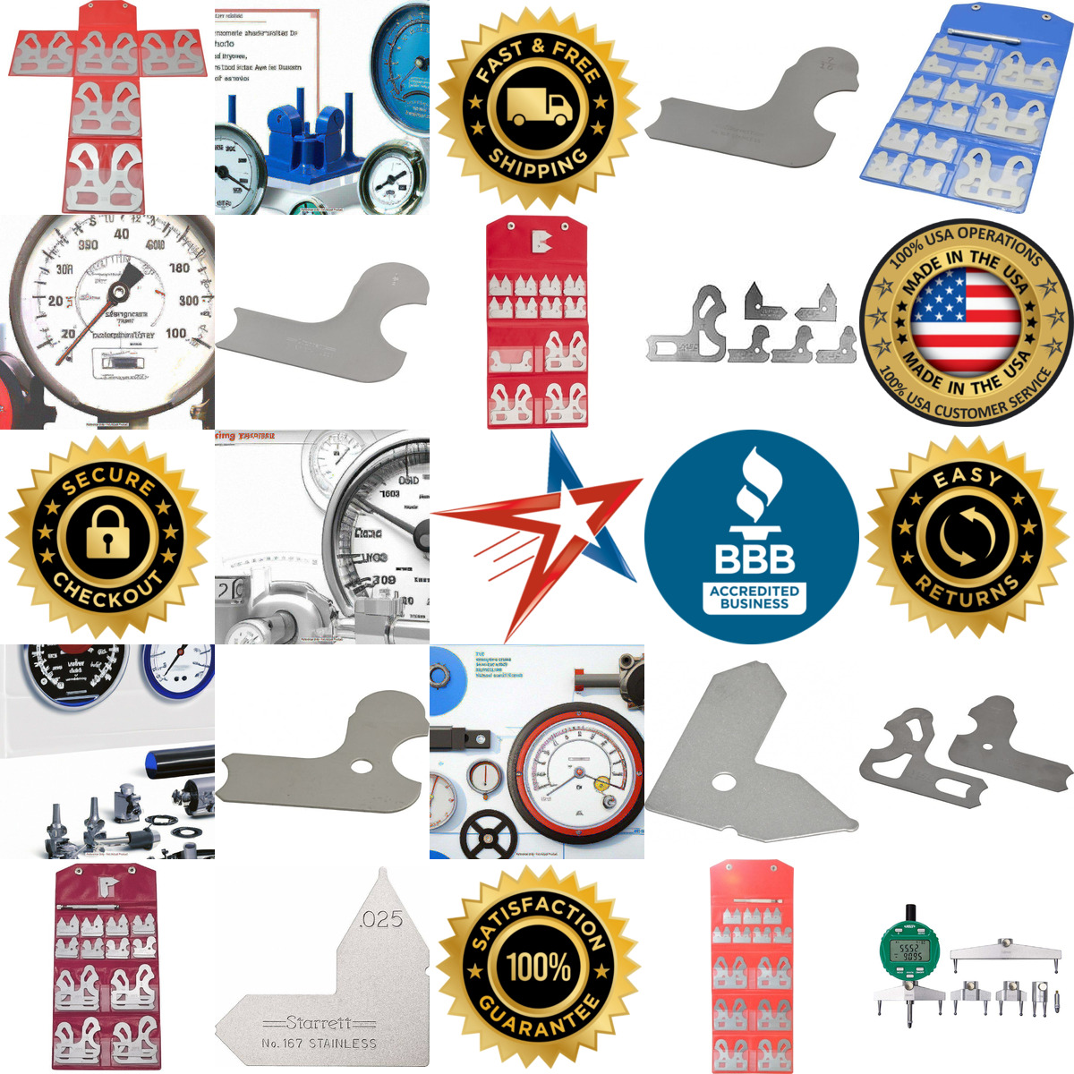 Millions of Products A selection of Radius Gages Sets and Accessories products on GoVets