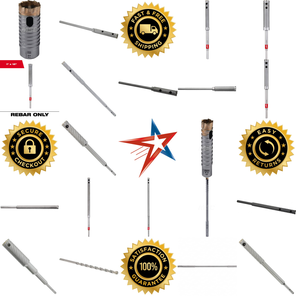 Millions of Products A selection of Rebar Cutter Drill Bits products on GoVets