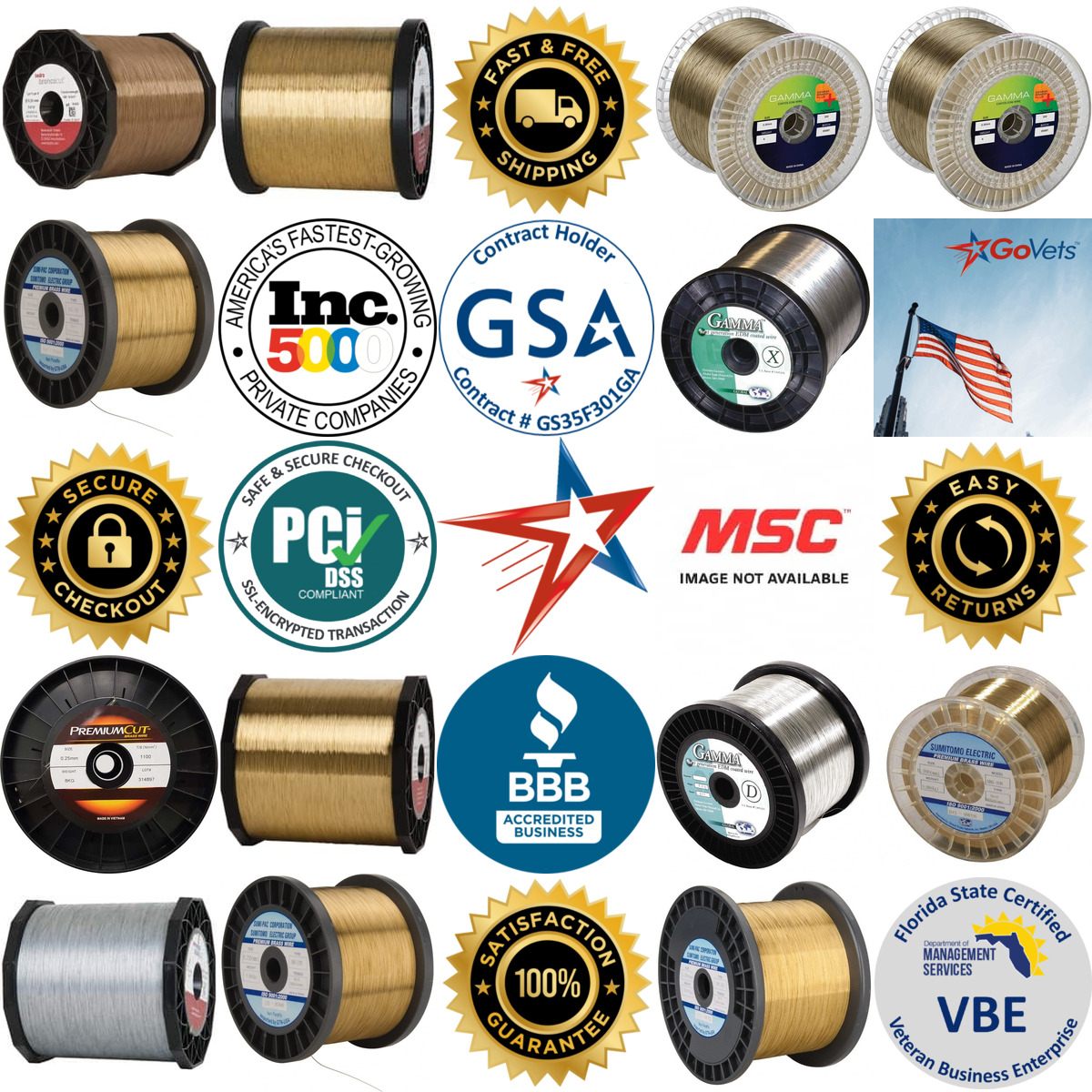 Millions of Products A selection of Electrical Discharge Machining Wire products on GoVets