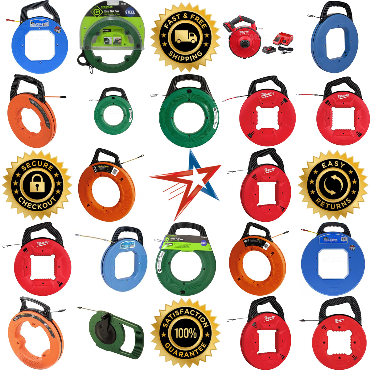 A selection of Fish Tape products on GoVets
