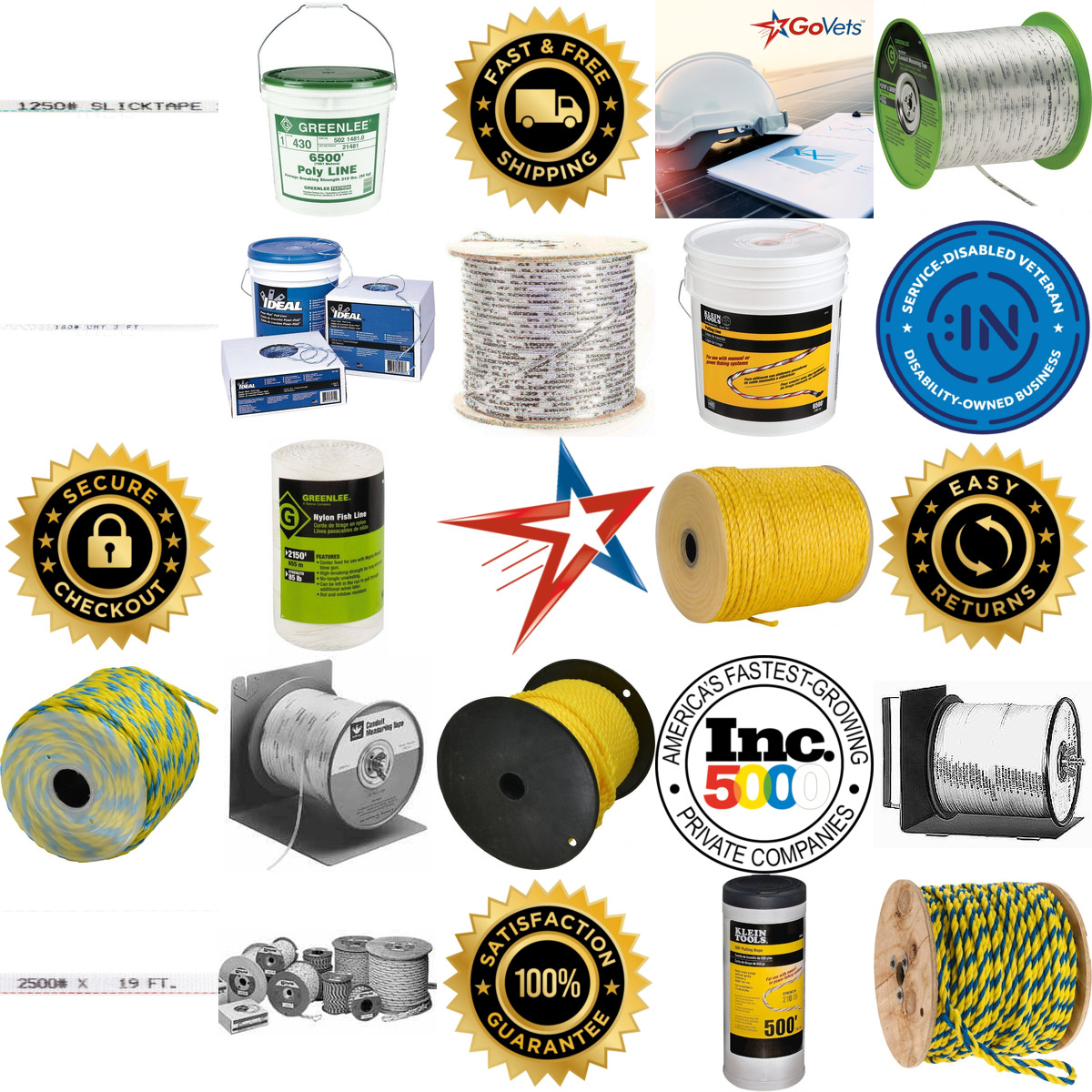 Millions of Products A selection of Wire Pulling Line and Conduit Measuring Tape products on GoVets
