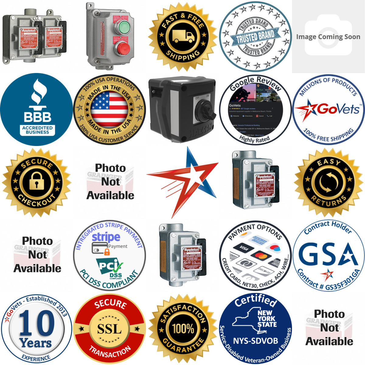 Millions of Products A selection of Hazardous Location Control Stations products on GoVets