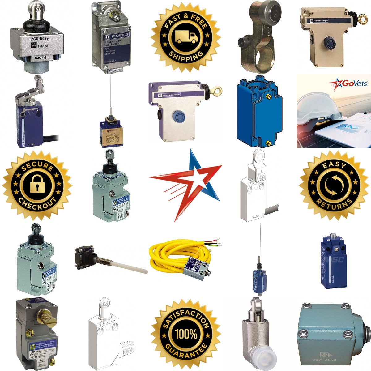 Millions of Products A selection of Limit Switches and Accessories products on GoVets