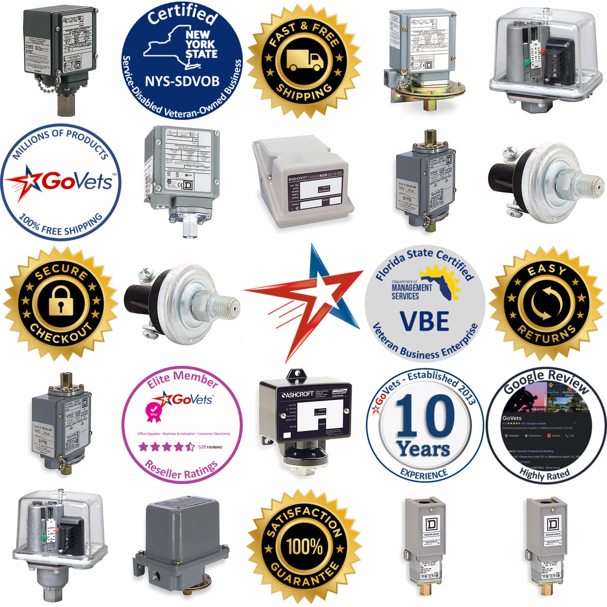 Millions of Products A selection of Industrial Machine Tool Pressure Switches products on GoVets