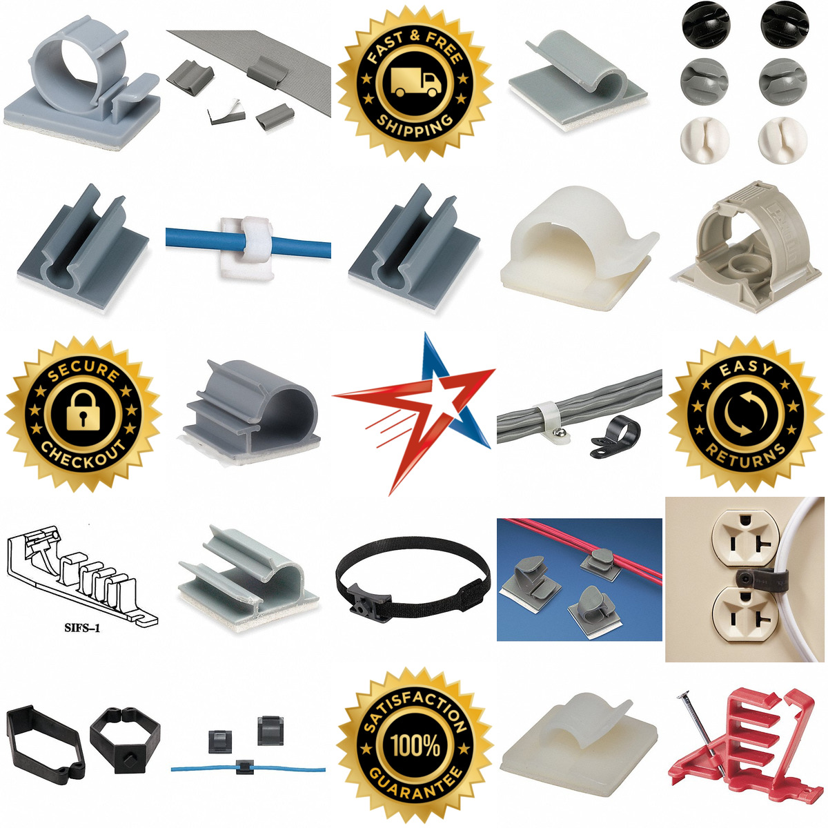 Millions of Products A selection of Cable Clips products on GoVets