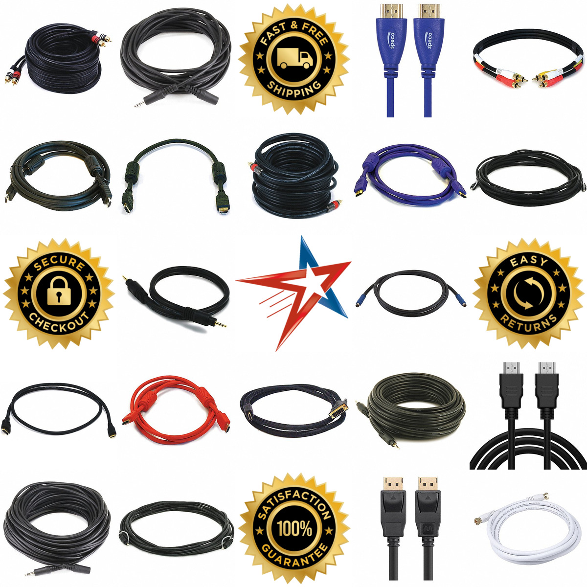 A selection of Audio Video Cables products on GoVets