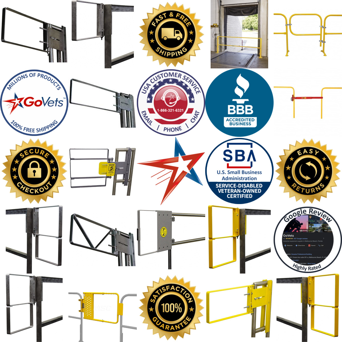 Millions of Products A selection of Rail Safety Gates products on GoVets