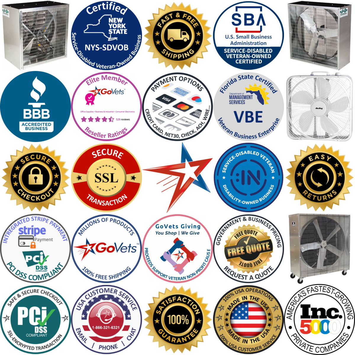 Millions of Products A selection of Box Fans products on GoVets