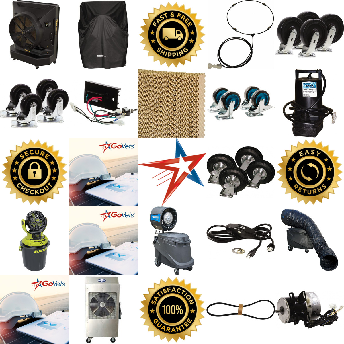 Millions of Products A selection of Evaporative and Misting Fans products on GoVets