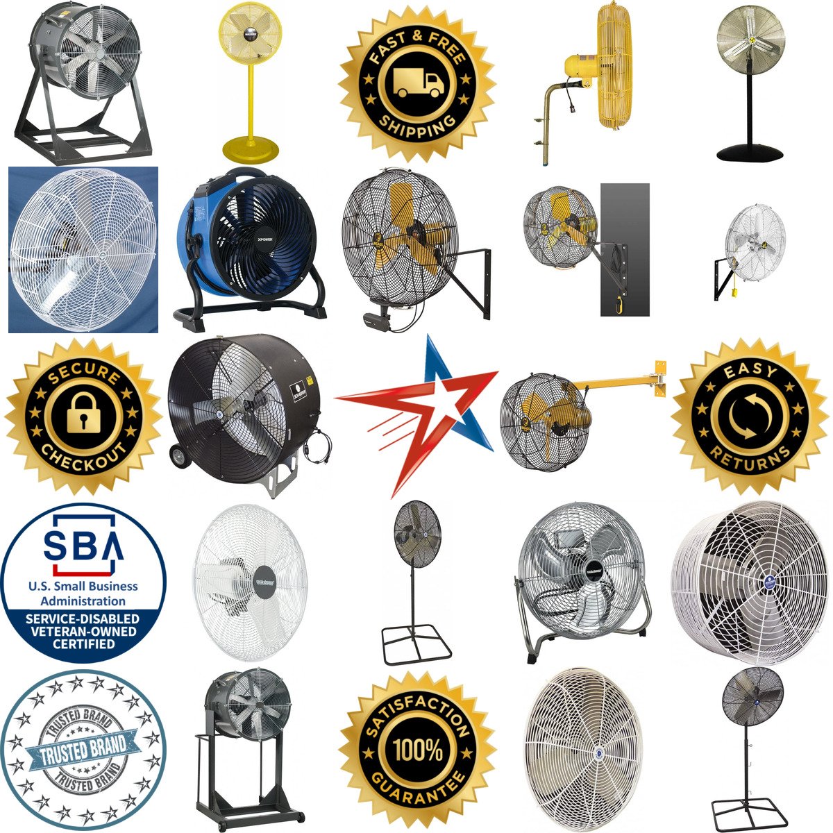 Millions of Products A selection of Industrial Circulation Fans products on GoVets