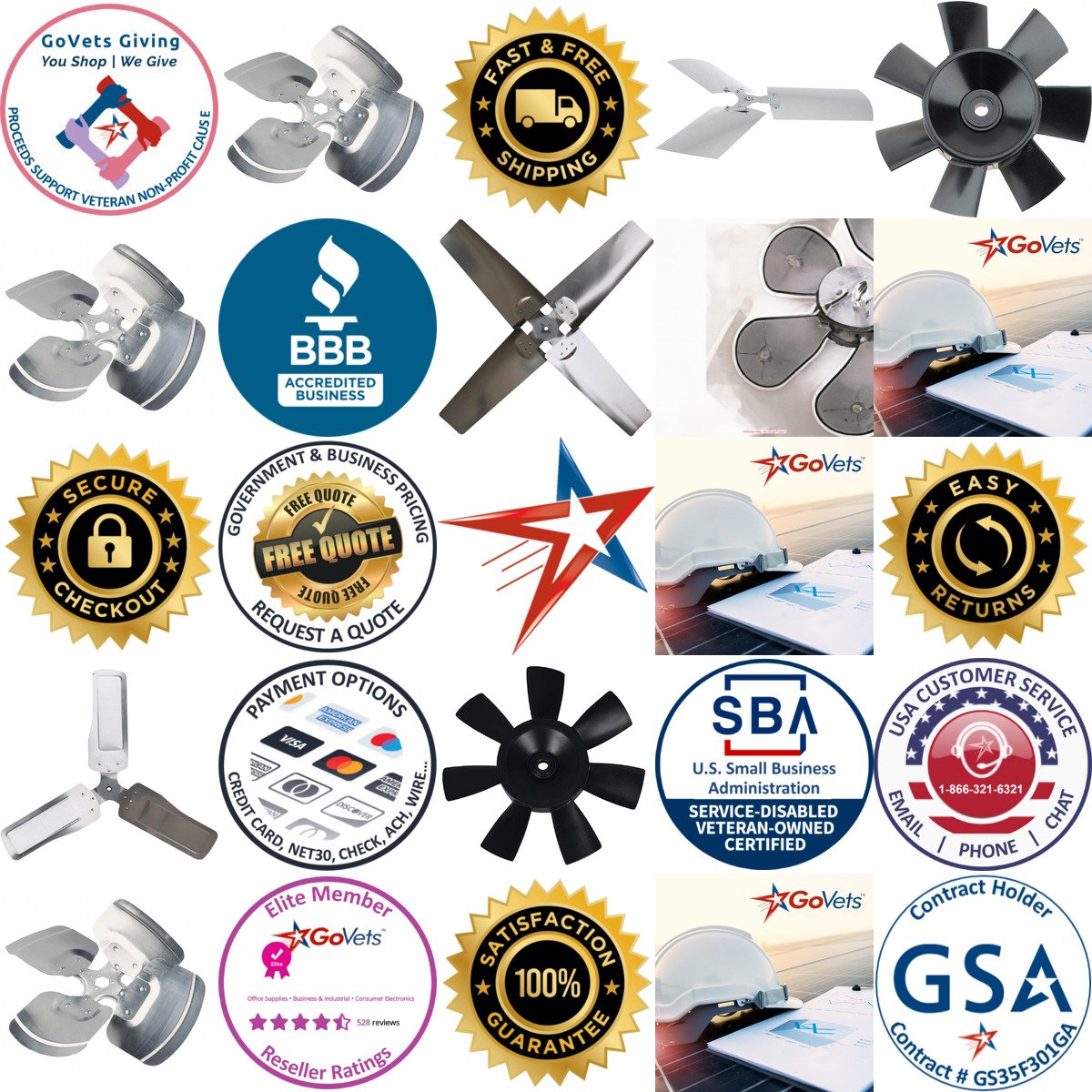 Millions of Products A selection of Replacement Fan Blades products on GoVets
