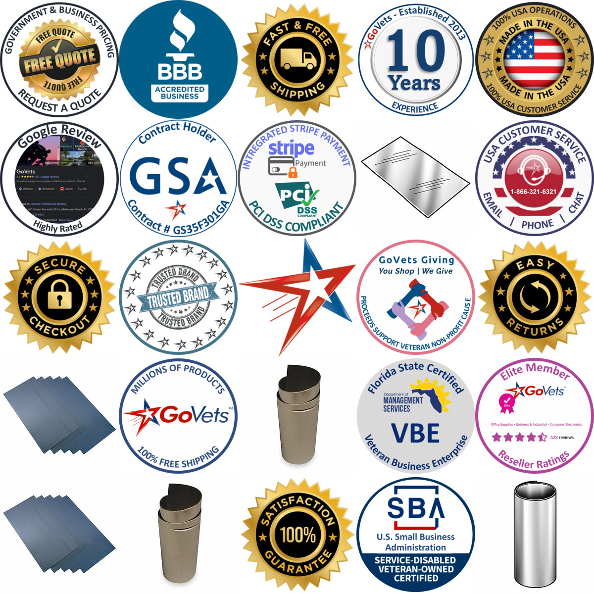 Millions of Products A selection of Shim Stock products on GoVets