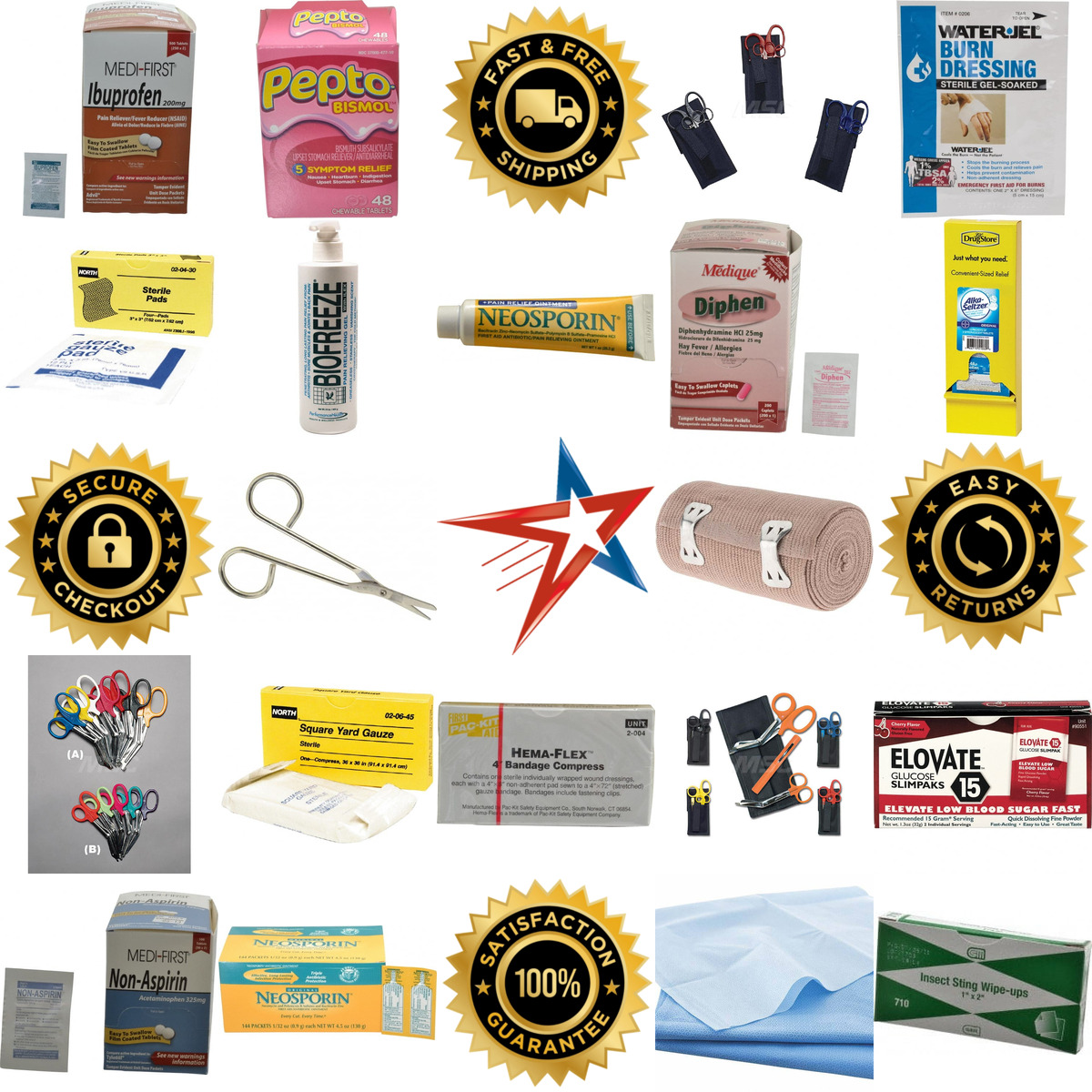 Millions of Products A selection of First Aid Supplies products on GoVets