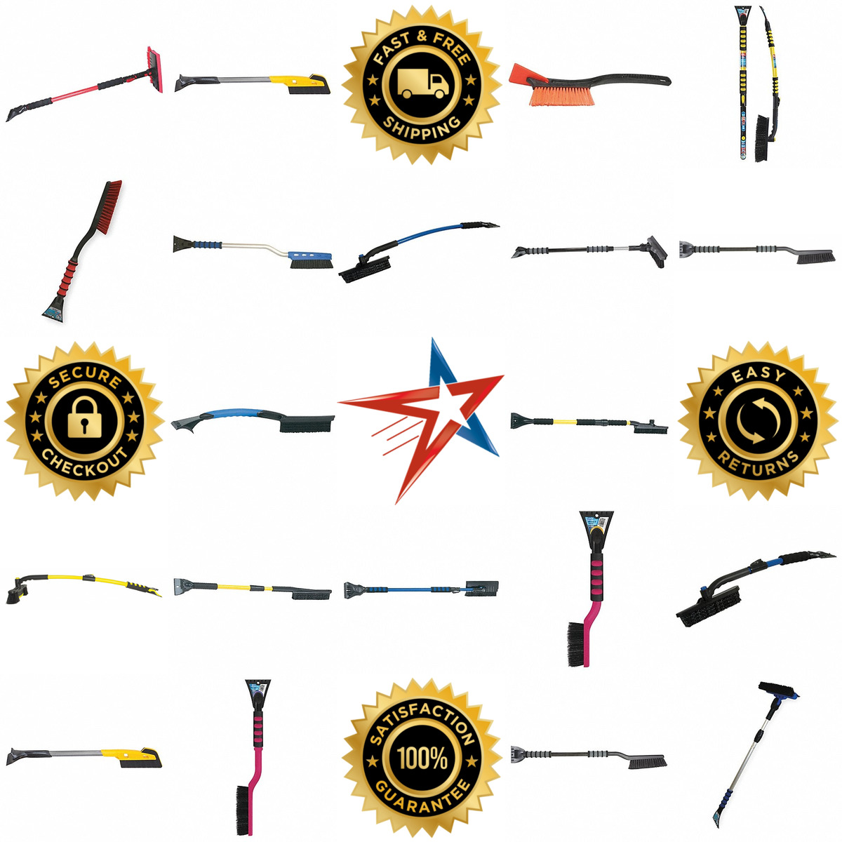 Millions of Products A selection of Snow Brushes and Brooms products on GoVets