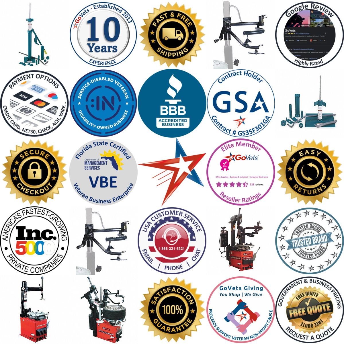 Millions of Products A selection of Tire Changing Machines products on GoVets