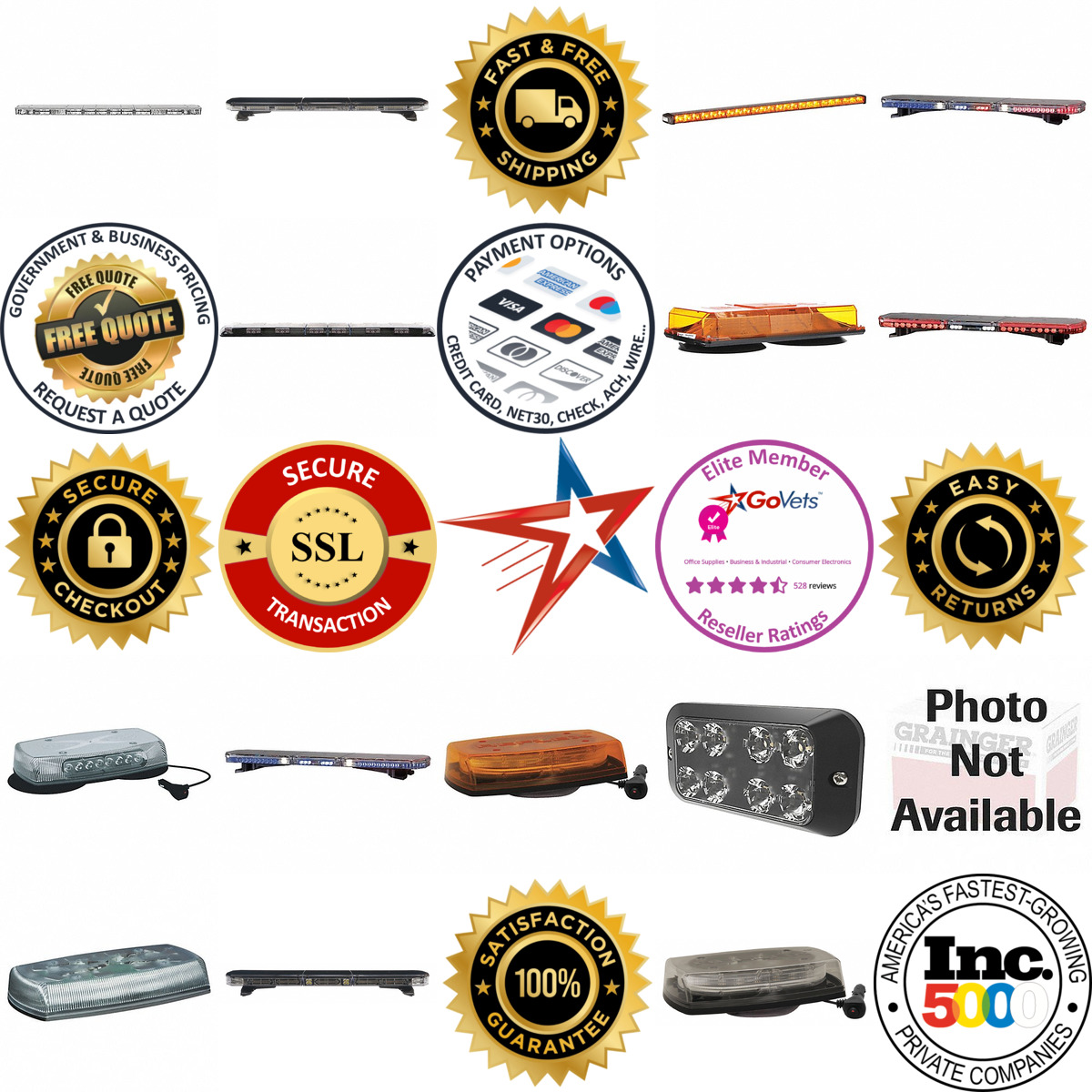 Millions of Products A selection of Vehicle Light Bars products on GoVets