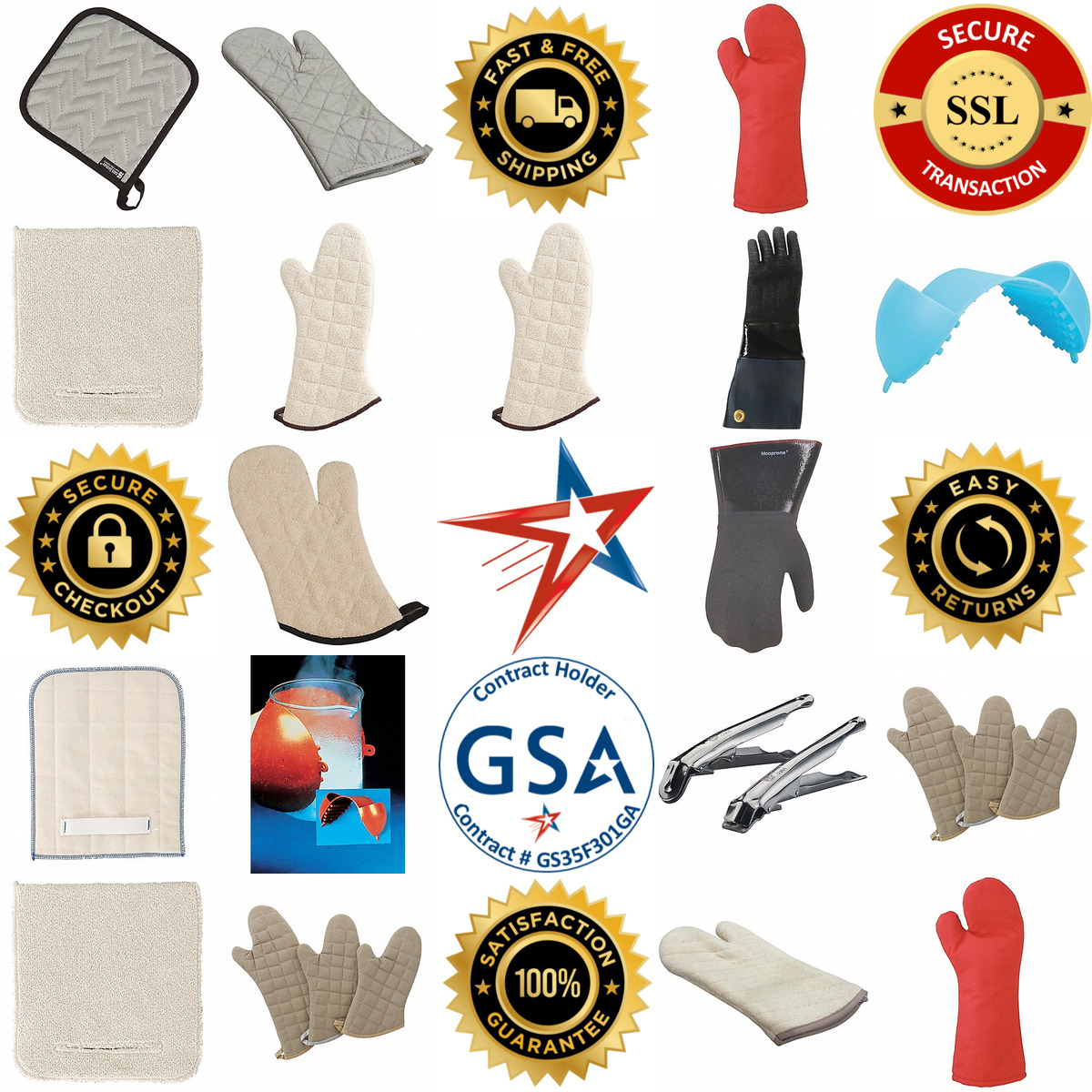 Millions of Products A selection of Oven Mitts Handle and Pot Holders products on GoVets