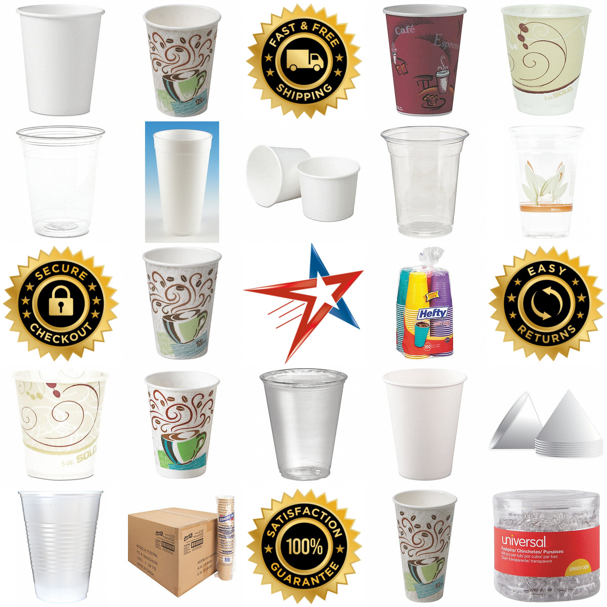 Millions of Products A selection of Disposable Cups products on GoVets