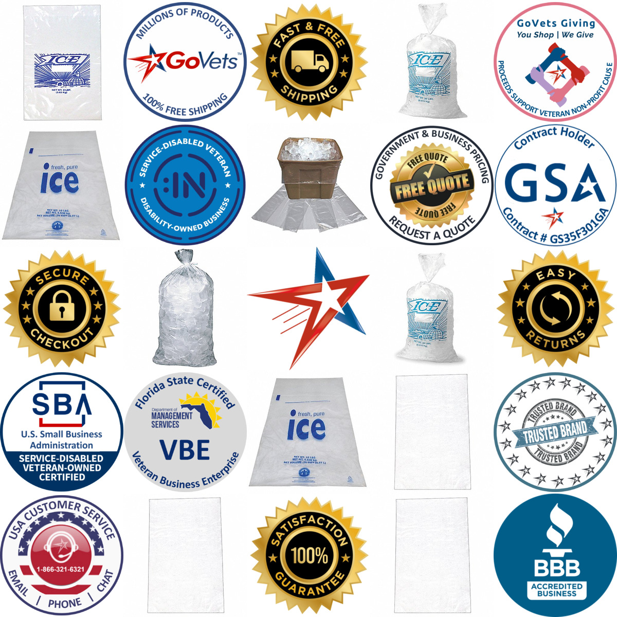 Millions of Products A selection of Ice Bags products on GoVets