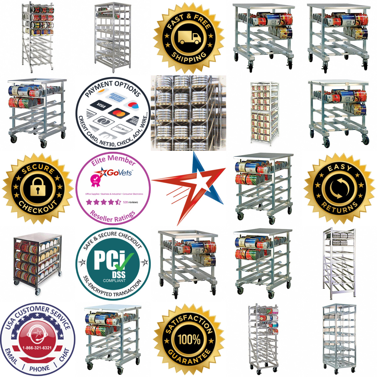 Millions of Products A selection of Can Storage Racks products on GoVets