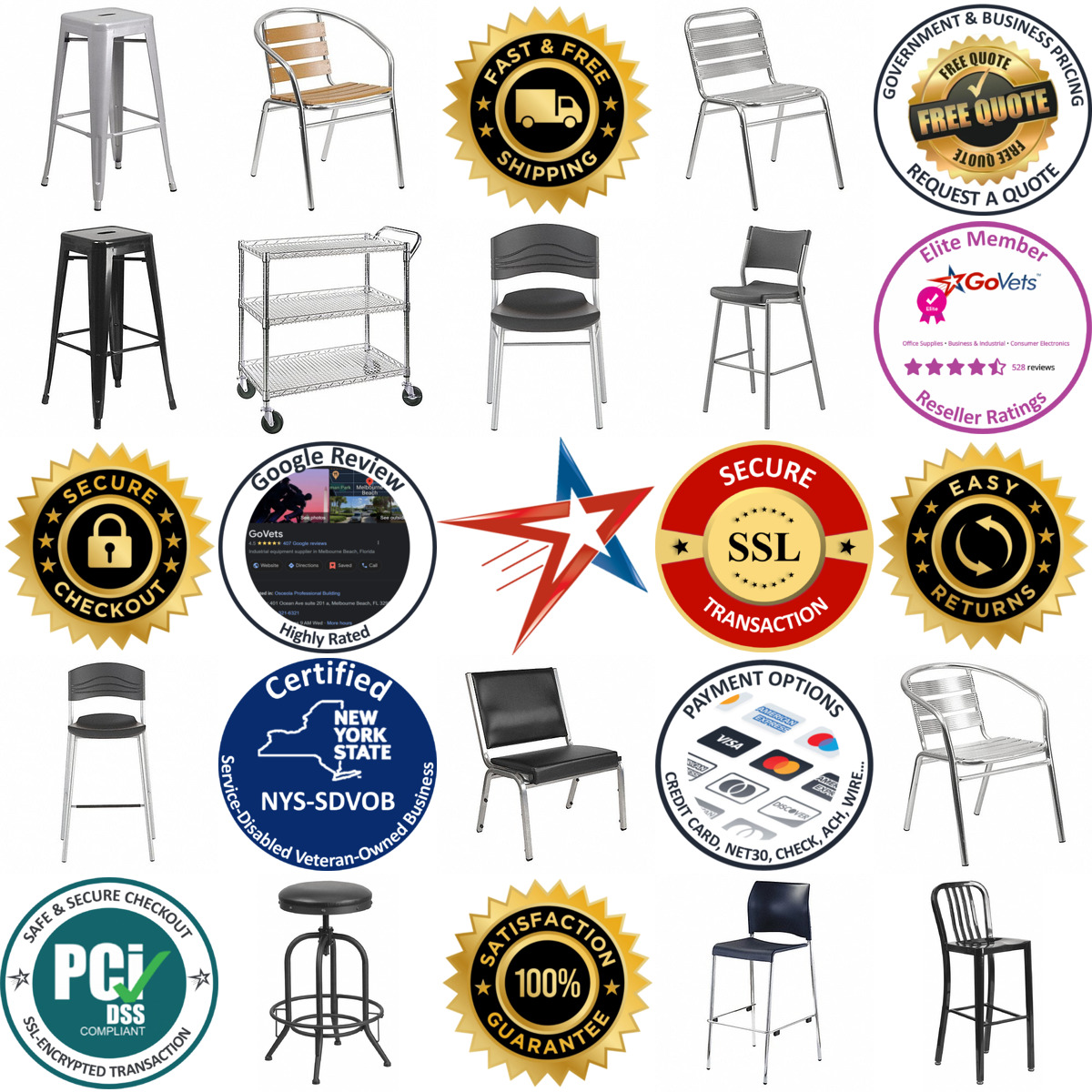 Millions of Products A selection of Cafe Chairs and Barstools products on GoVets