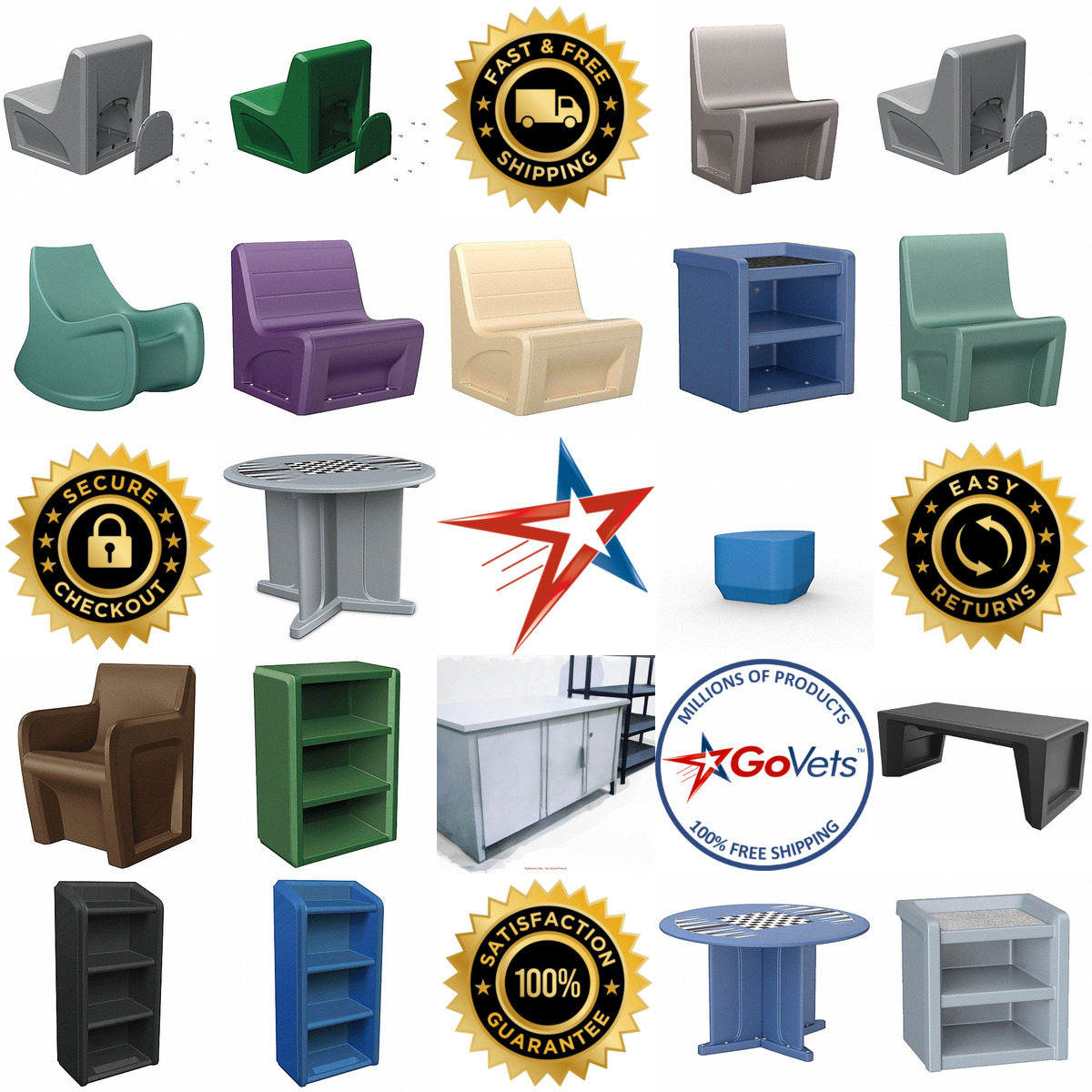 Millions of Products A selection of Correctional Facility Furniture products on GoVets