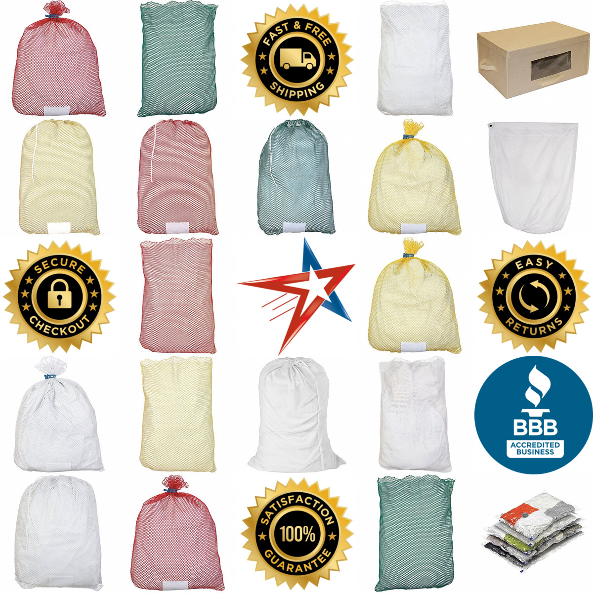Millions of Products A selection of Laundry Bags products on GoVets
